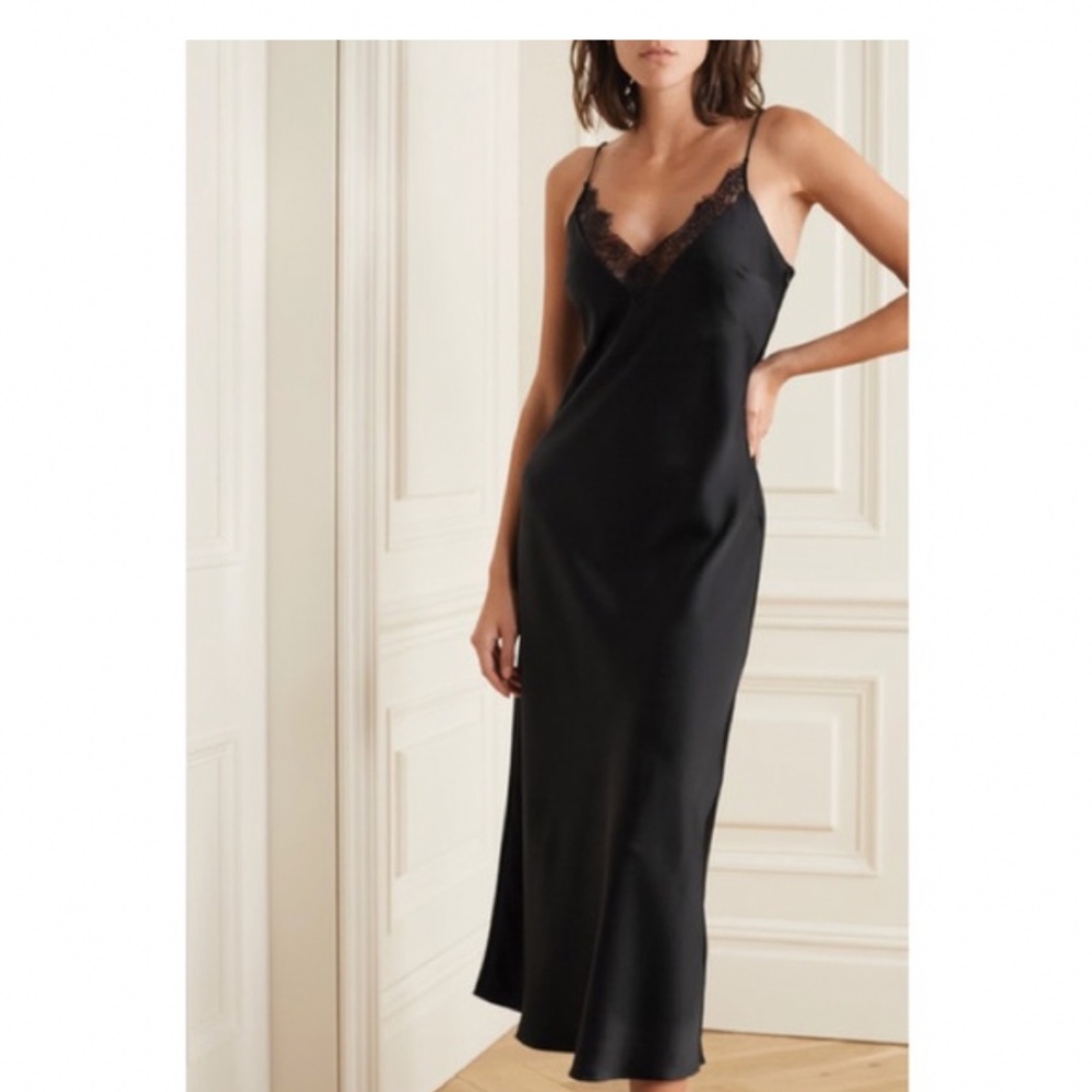 Anine Bing Black Silk Dress